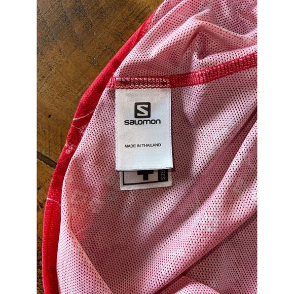 Womens Salomon ActiLite Jersey Athletic Cycling Workout Top Pinkish/Red Size M - Picture 6 of 9